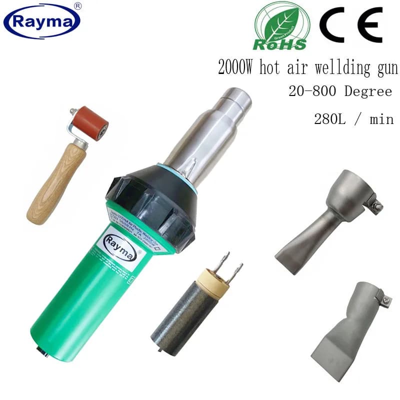 Rayma marca 230V 2000W saldatore per teloni ad aria calda pistola per saldatura di plastica pistola ad aria calda PVC PP vinile saldatore per pavimenti saldatura in polietilene