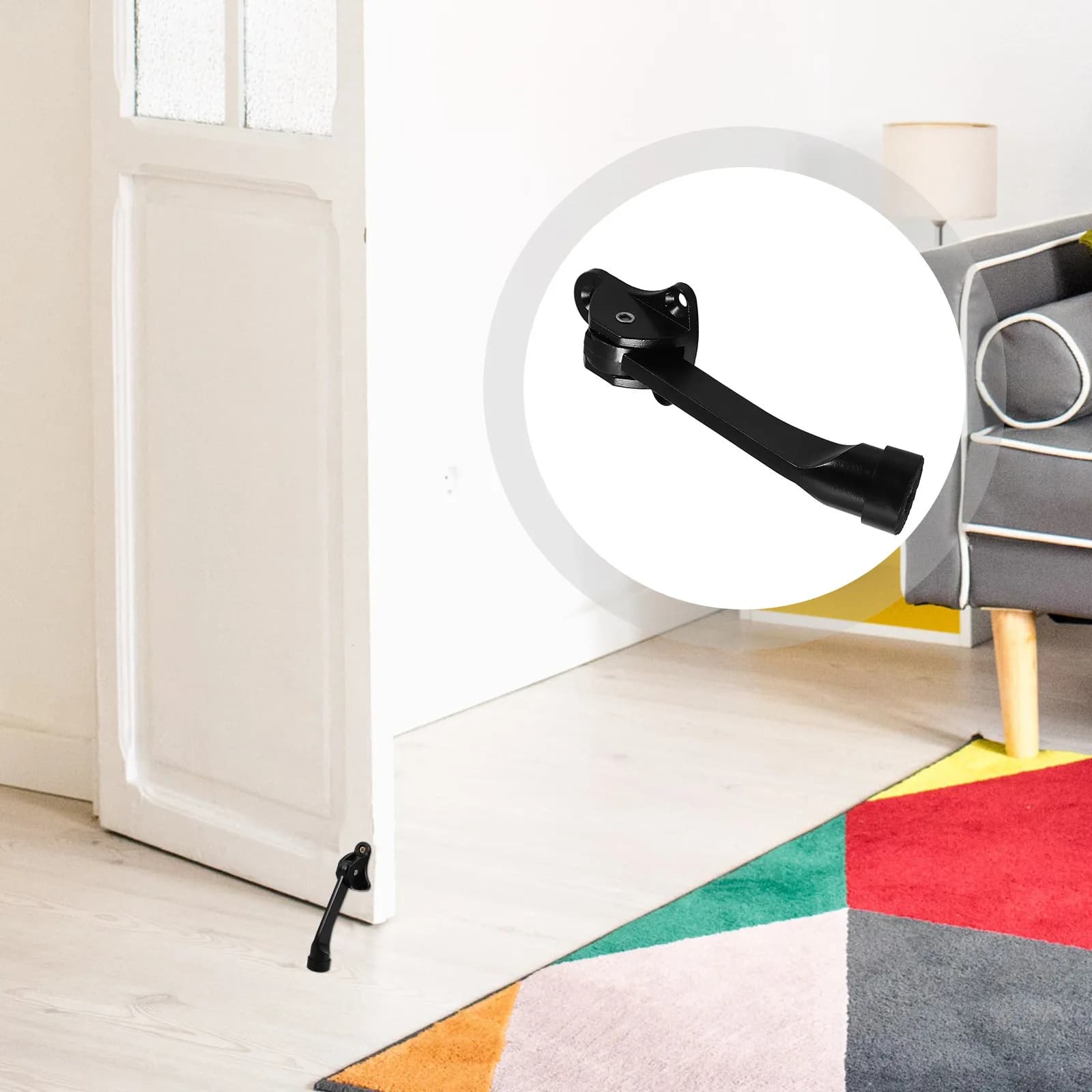 Fermaporta a Ferro di Cavallo con Design Invisibile, Resistente, per Casa, Hotel e Uso Esterno