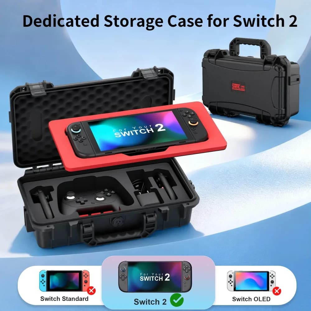 Borsa portaoggetti per console di gioco portatile, custodia protettiva anti-caduta, adatta per accessori di gioco Nintendo Switch 2
