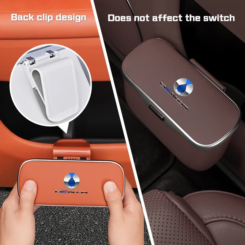Per BYD Denza D9 N9 GT N7 X N8 2018-2026 Pattumiera per auto, scatola di immagazzinaggio dello schienale Porta auto impermeabile Appesa Bidone della spazzatura Accessori