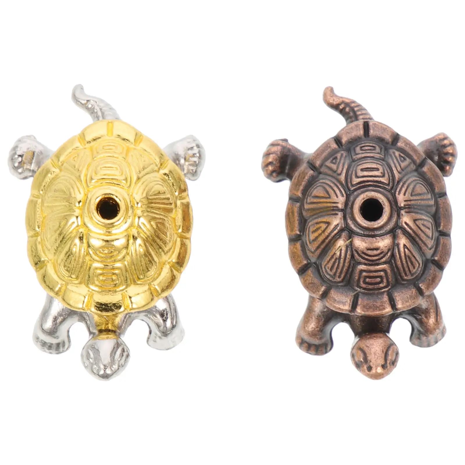 2Pcs Premium Metal Turtle Incense Stick Holder Exquisite Aromatherapy Ornament Air Purifying Censer Decor for Home Store Desktop