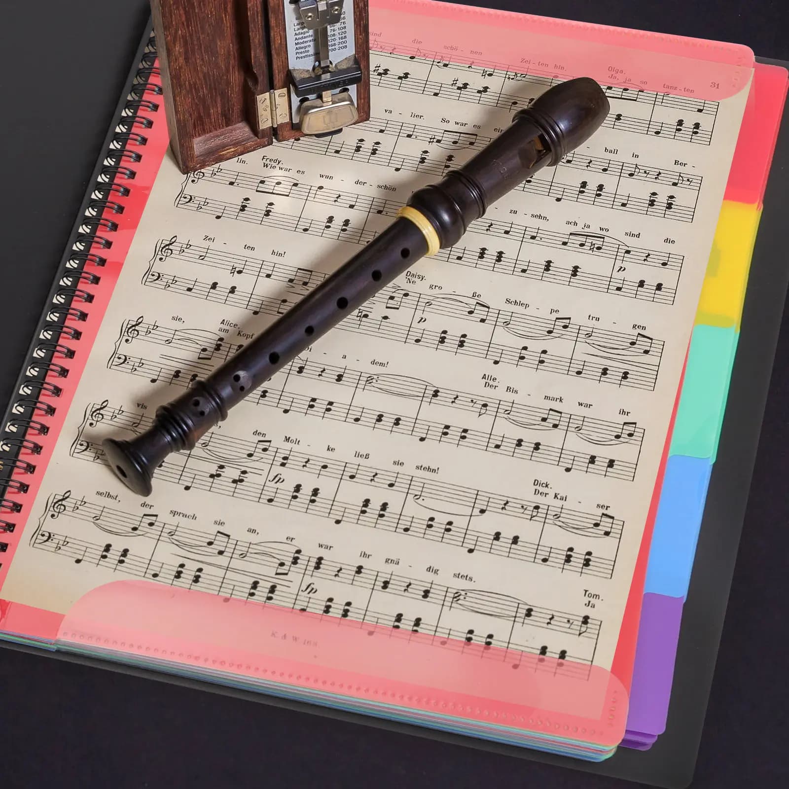 Cartella A4 impermeabile per spartiti musicali, per pianisti, organizer per documenti in plastica, porta spartiti portatile