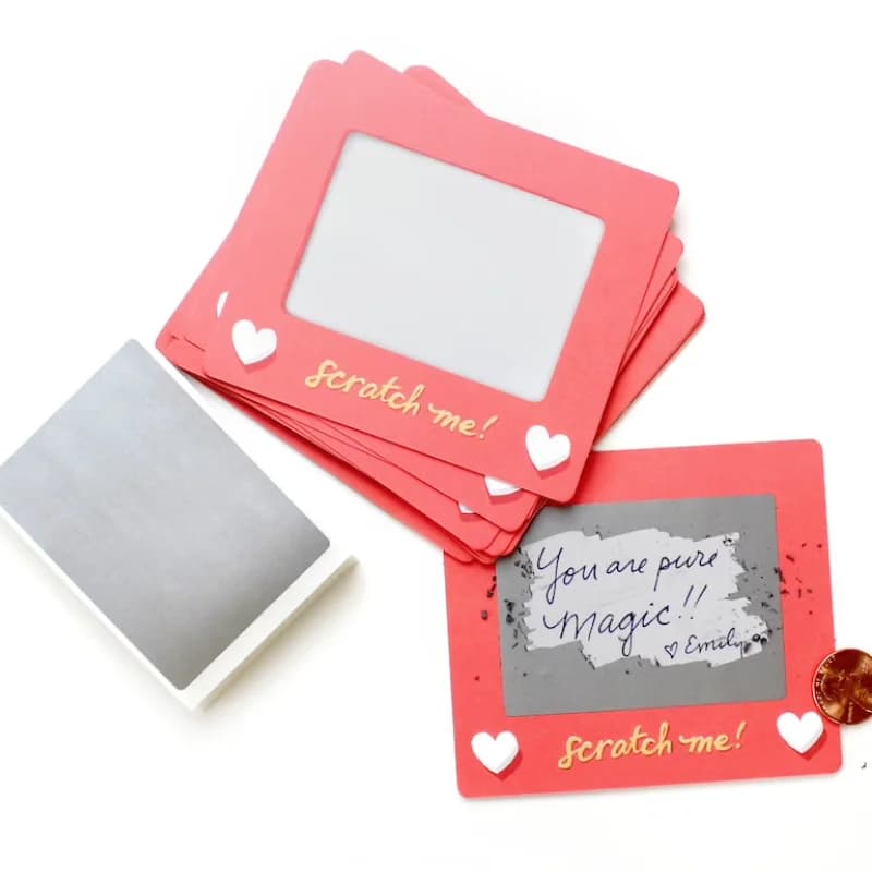 10 pezzi di carte da grattare regalo di compleanno coupon d'amore anniversario regalo fai da te per i suoi biglietti di San Valentino carte da gioco di note d'amore