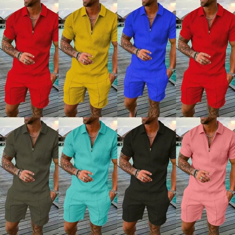 New Men's Printed Shirt Suit Casual Sportswear Short Sleeve Summer Large Size Shorts Set Comfortable Breathable Clothing