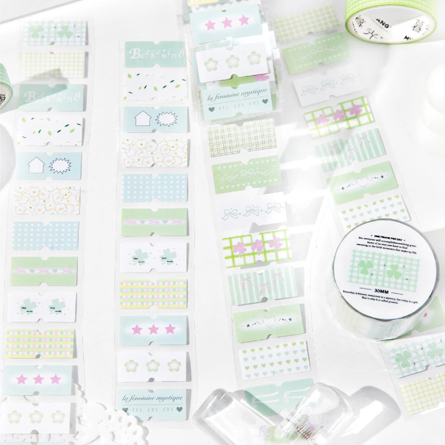 JIAMEI 30mm * 2m Showa Monologue Cloud Series Kawaii Ins Font Small Label Washi Tape DIY Scrapbook Aesthetic Supplies