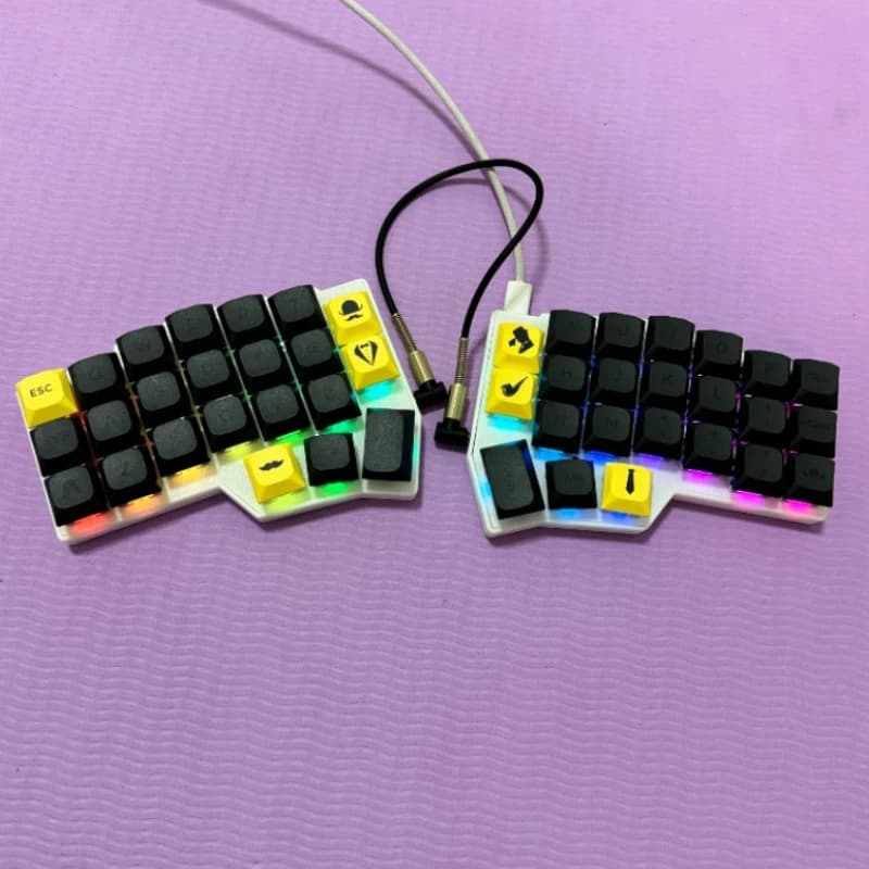 Corne V4.1 MX Split Keyboard Custom Portable HotSwap Ergonomic DIY Gamers Design Mechanical Keyboard Support QMK/VIAL Wired RGB