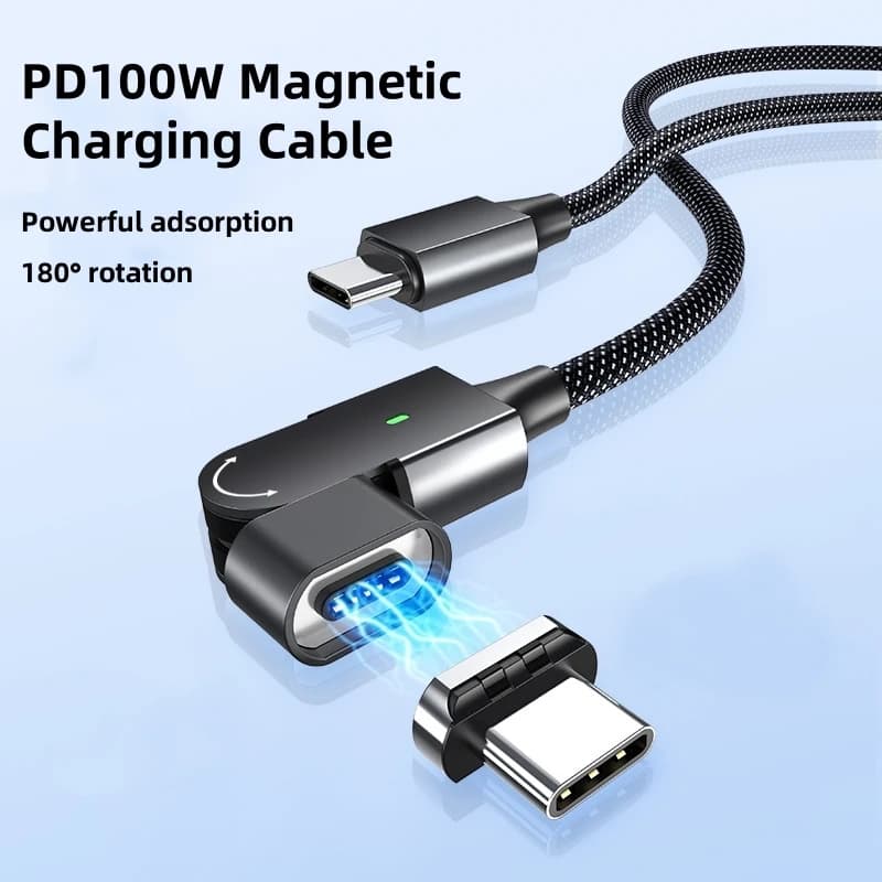 Cavo di ricarica magnetico USB da 100W, tipo C, micro USB, cavo magnetico per telefono, caricatore micro USB per Xiaomi 3A, cavo per cellulare 100W USB