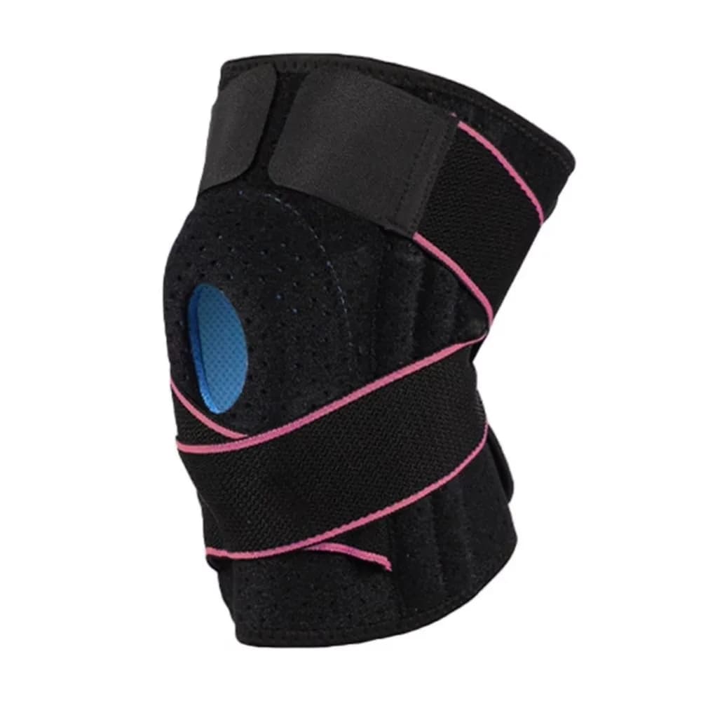 Supporto per Ginocchio Regolabile con Cinghia a Compressione, Stabilizzatori Laterali Elastici Pressurizzati, Supporto per Tendine Rotulee, Protezione Articolare