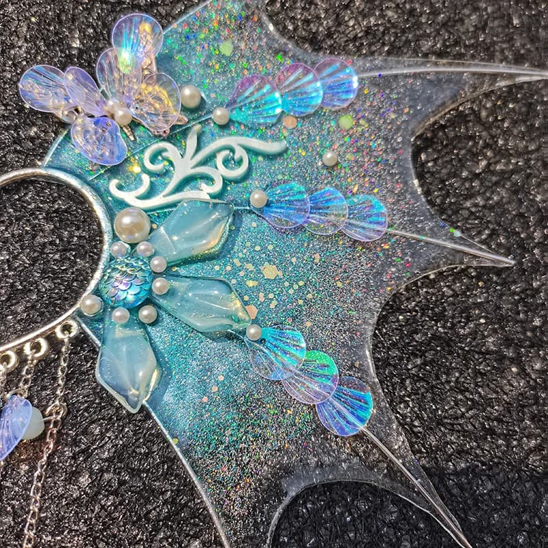 Mermaid Shark Ears Headdress COS Fairy Wizard Hair Accessory Mermaid Props Photo Cosplay Shark Ears