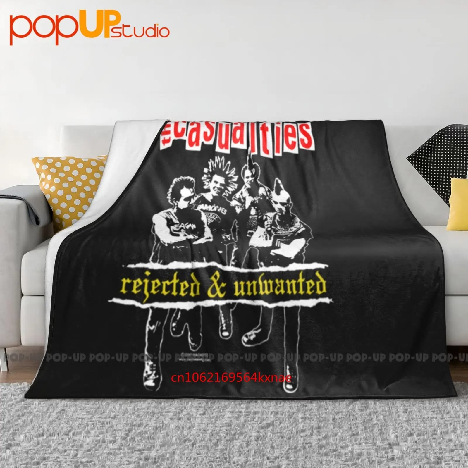 The Casualties Rejected Unwanted American Ny Punk Coperta ultra morbida Trapunta Copridivano invernale Copridivano
