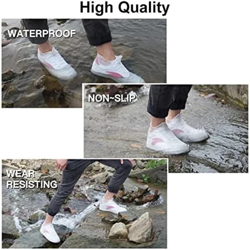 Reusable Coat Walking Shoes Rainy Day Lightweight Thick Wear-resistant Silicone Daily Household Items Rain Shoe Covers Travel