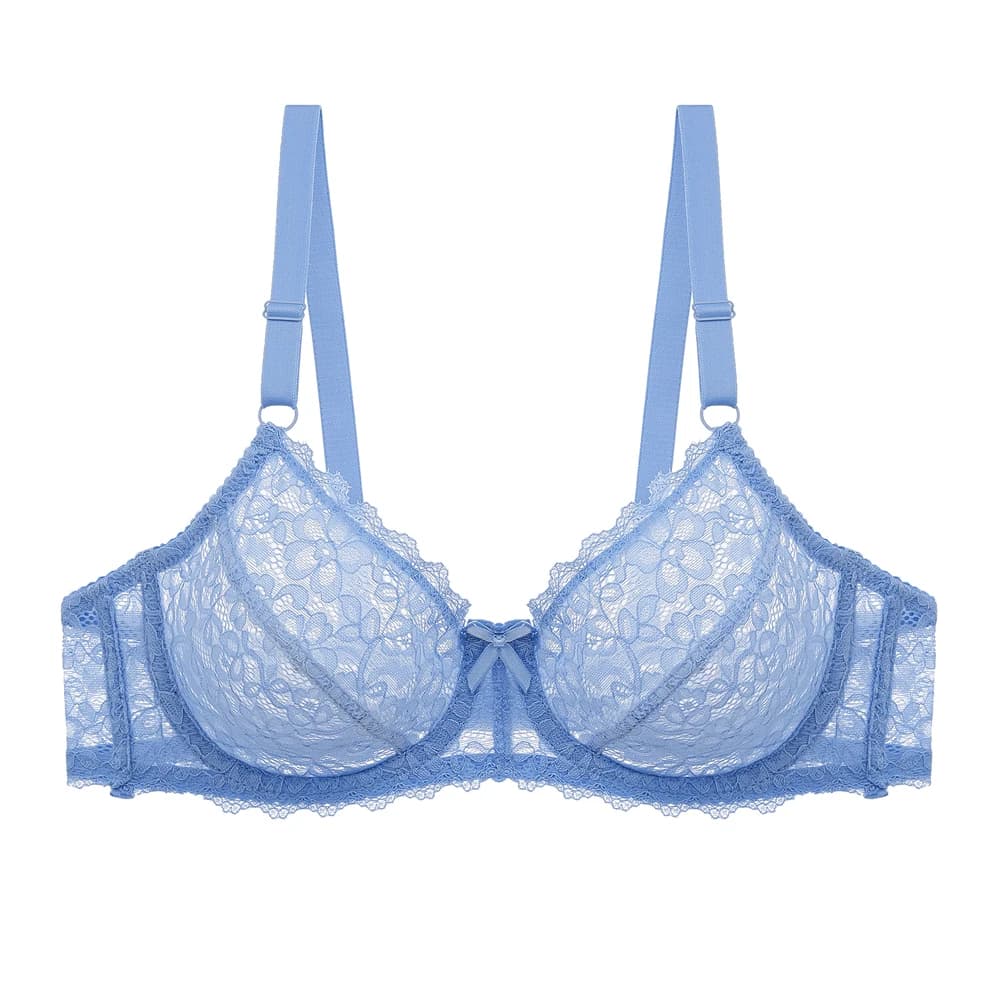 Women Bras Fashion Sexy Lace Bra Push Up Plus Size Bralette Thin Cup Underwire Bras Underwire Lingerie Underwear Top C D Cup