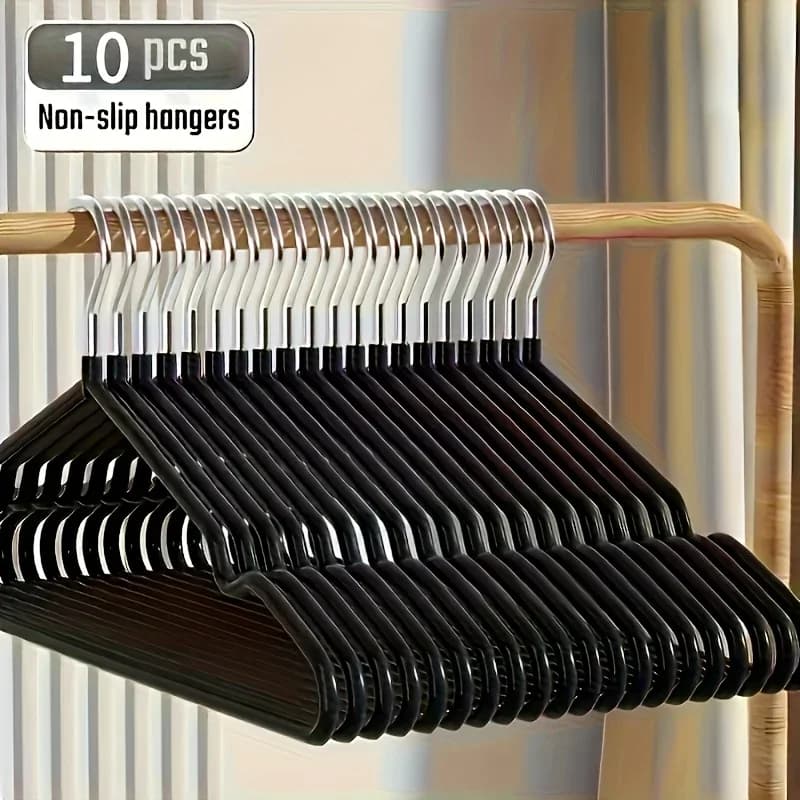 10 grucce antiscivolo resistenti, organizer salvaspazio per armadio, guardaroba, lavanderia e camera da letto