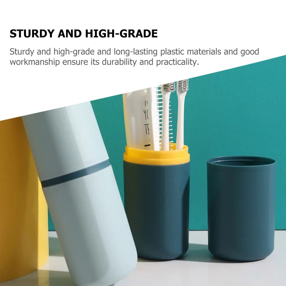 Set da 4 Pezzi: Custodia da Viaggio per Spazzolino e Dentifricio, Porta Spazzolino e Dentifricio, Design Leggero e Compatto per Scuola, Casa, Esterni