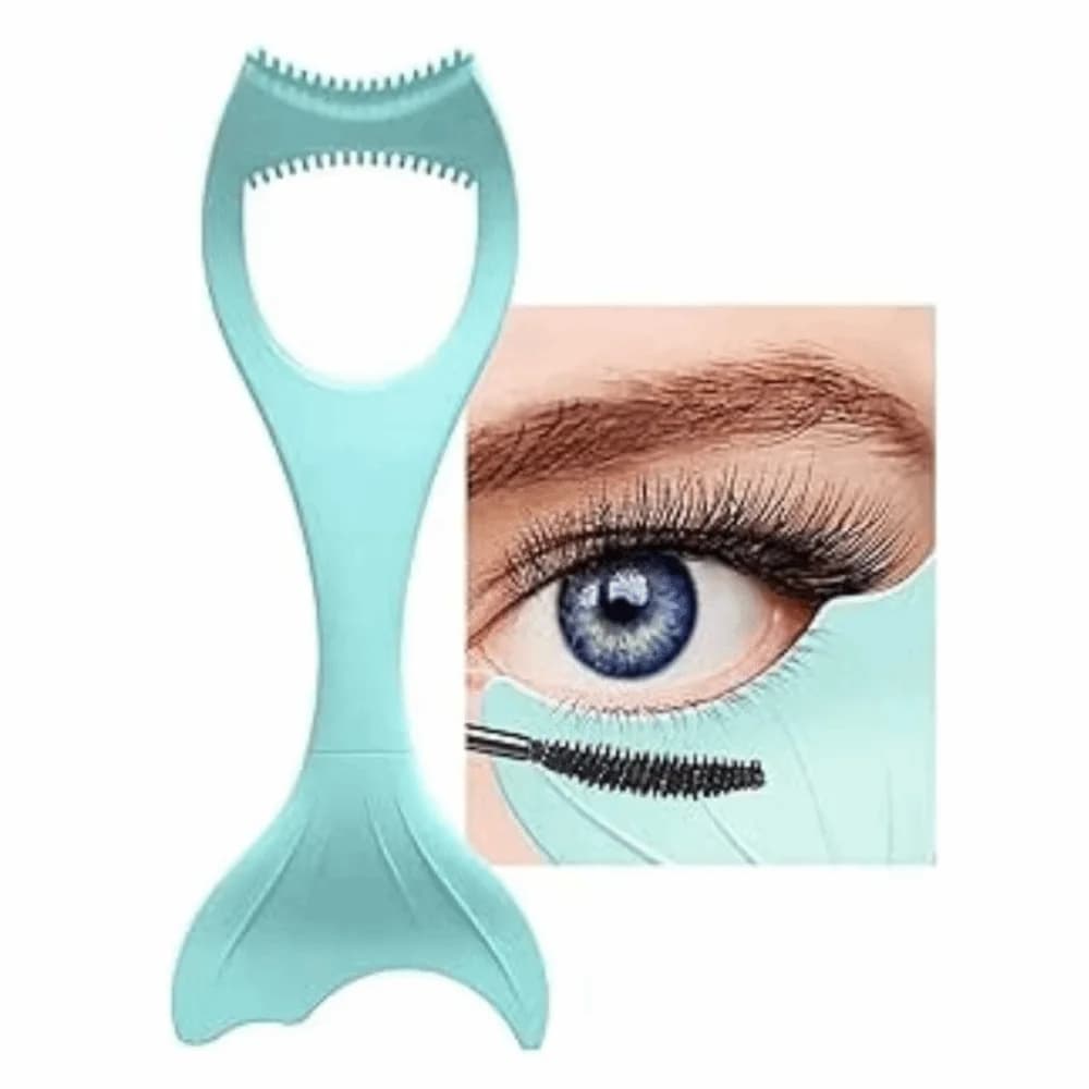 Protezione in silicone per mascara, applicatore a sirena, protezione per ciglia finte, strumento per il trucco degli occhi effetto baco da seta