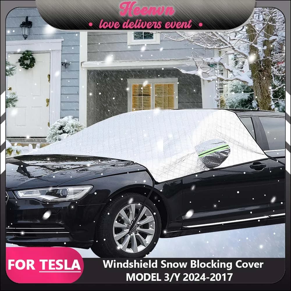 Per Tesla Modello 3 Parabrezza invernale Copertura da neve Auto Parasole Blocco Protezione dal gelo Modello Y Copertura del parabrezza anteriore anti-ghiaccio