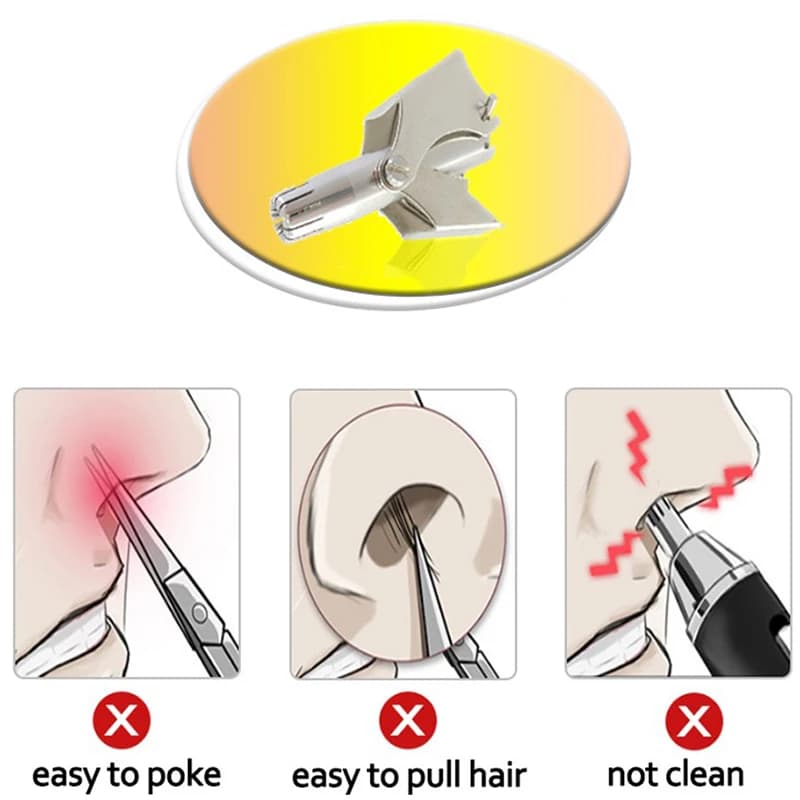 1 pz naso Trimmer per gli uomini portatile in acciaio inox manuale Trimmer per rasoio lavabile naso orecchio tagliacapelli forbici professionali