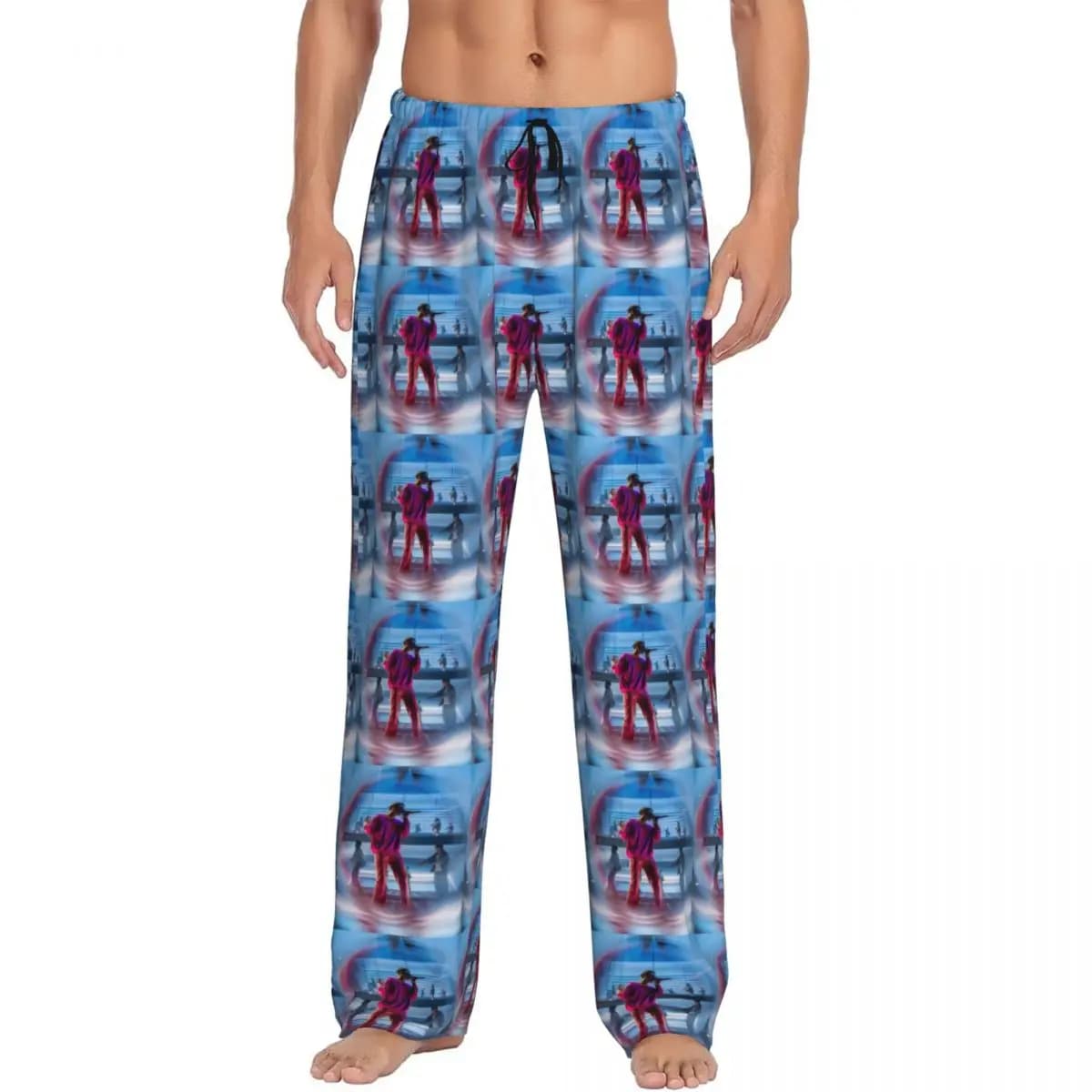 Pantaloni del pigiama popolari Singe Justin Bieber JBiebs stampati personalizzati per uomo Pantaloni da notte per indumenti da notte con tasche