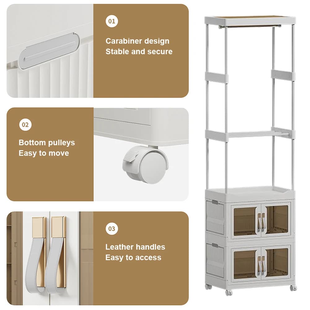 Armadio Mobile Organizer of Dresses with Auction Dresses and Ripiano for the Conservation of Dresses, Guardaroba for the House