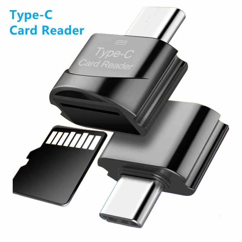 Lettore di schede adattatore OTG USB 3.1 tipo C a micro-SD TF Mini lettore di schede di memoria intelligente ad alta velocità per guardare la trasmissione dei dati di film