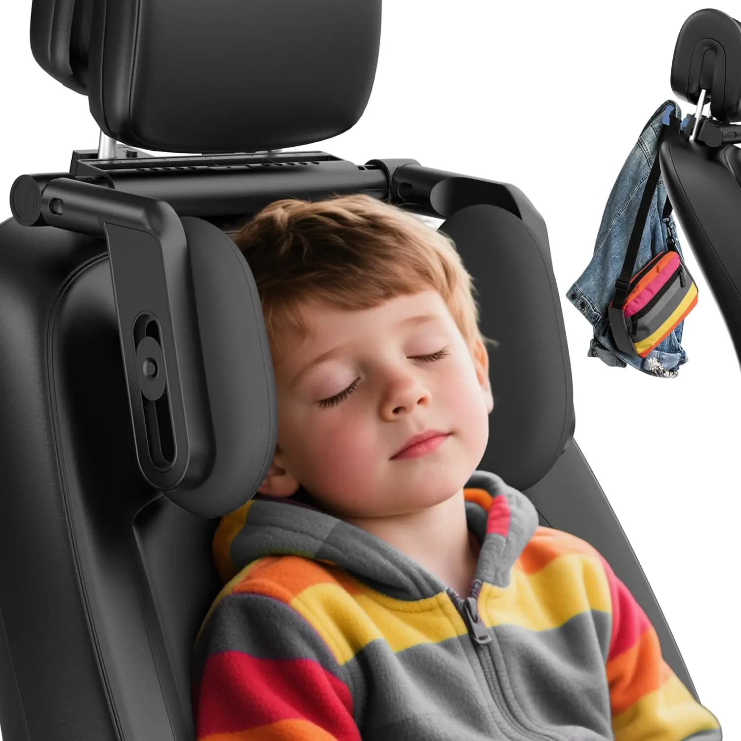 Cuscino Poggiatesta Auto Regolabile a 4 Vie con Memory Foam Ispessito, Design a U per Dormire in Viaggio