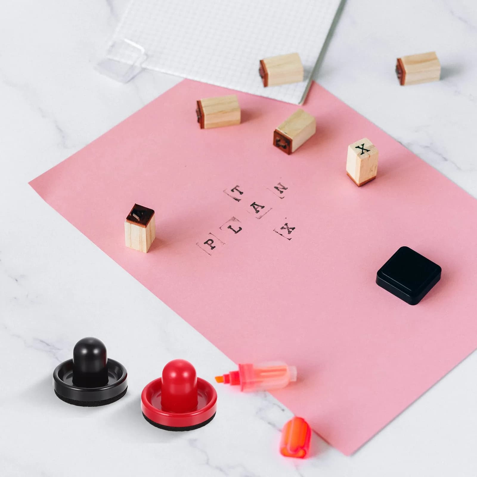 Set di 2 Strumenti Ergonomici per Timbri a Rilievo, Blocchi per Stampa per Sigilli Fatti a Mano, Strumenti per Fai da Te, Scrapbooking e Cartoline