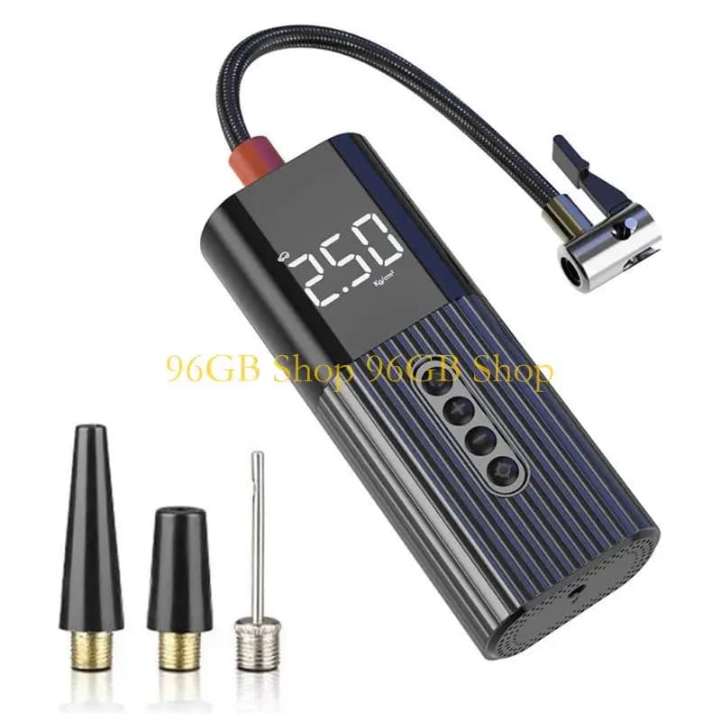 96GB Portable Air Pump Electric Inflator Auto Car Bike Tire Air Compressor Pressure