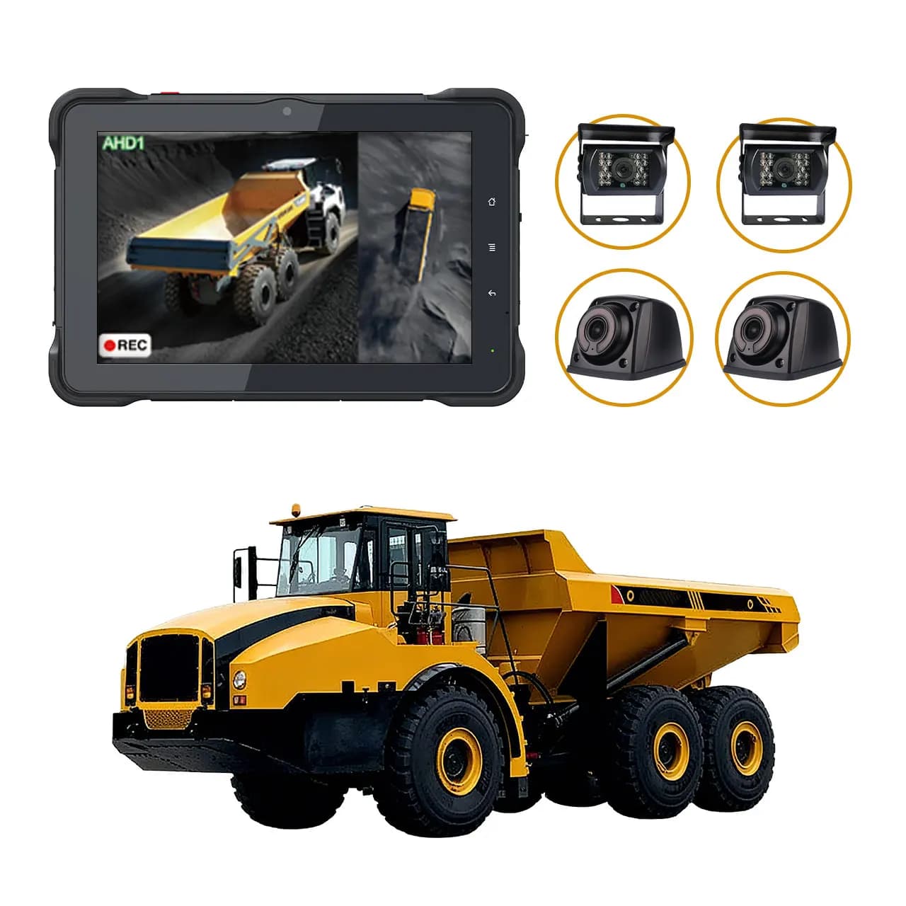 New 10Inch GPS/WIFI/BT/4G AHD OctaCore IP67 Industrial Mining Dump Truck Rugged Vehicle Tablet PC with USB NFC CANBUS RS232 GPIO