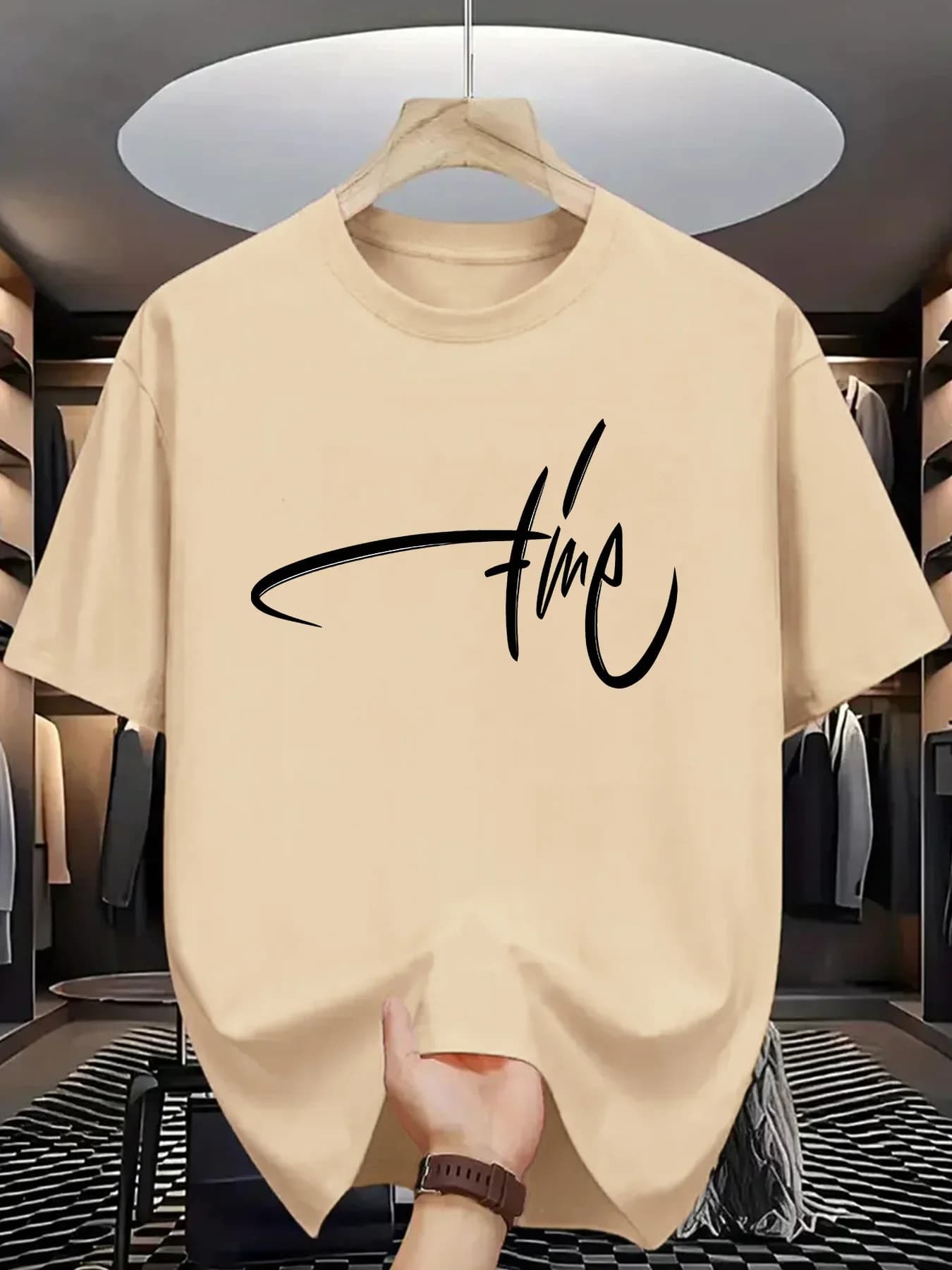 T-shirt Estiva da Uomo Casual, Comoda, con Stampa a Lettere, Girocollo, Manica Corta - Nuova T-shirt da Uomo