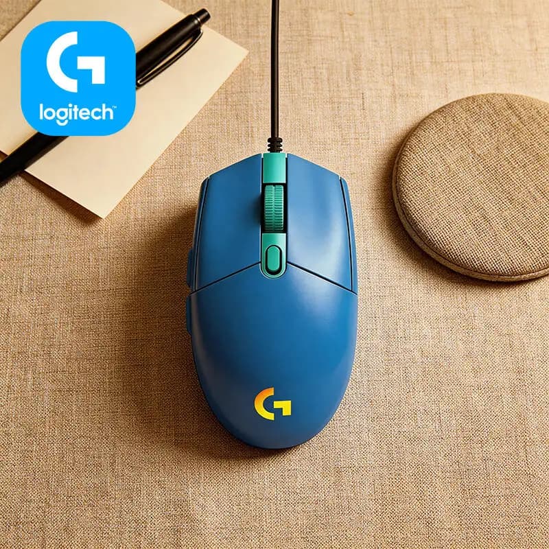 Mouse Cablato Logitech G203 per Gaming, 200-8000 DPI, LIGHTSYNC RGB, 6 Pulsanti, Tempo di Risposta 1ms, Cavo 2.1m, 85g, Stabile