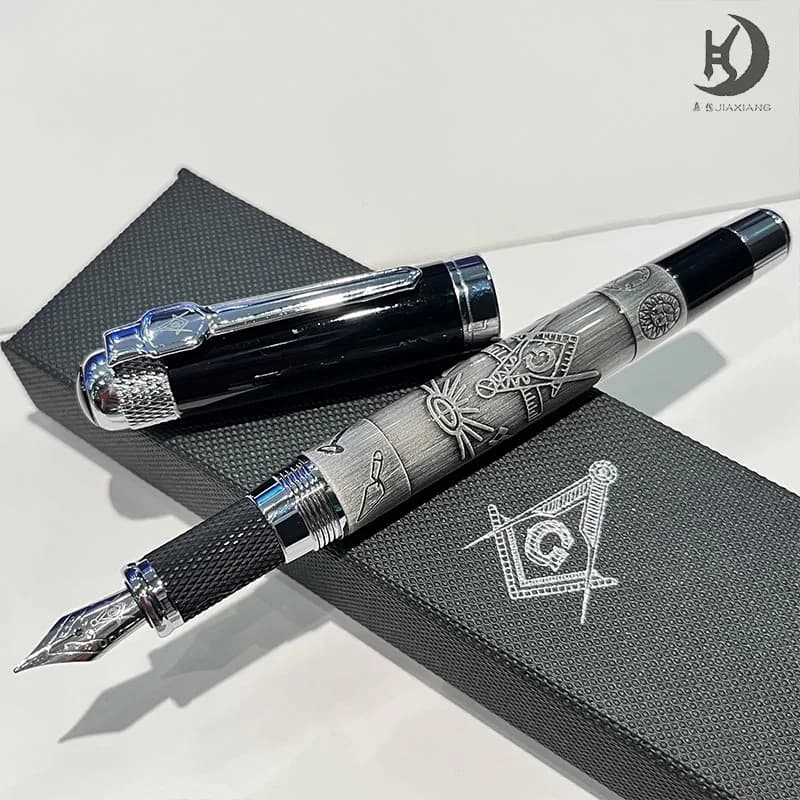 Treasure Gurus Eastern Star Masonic Quality Heavy Weight Fountain Pen with Gift Box Set