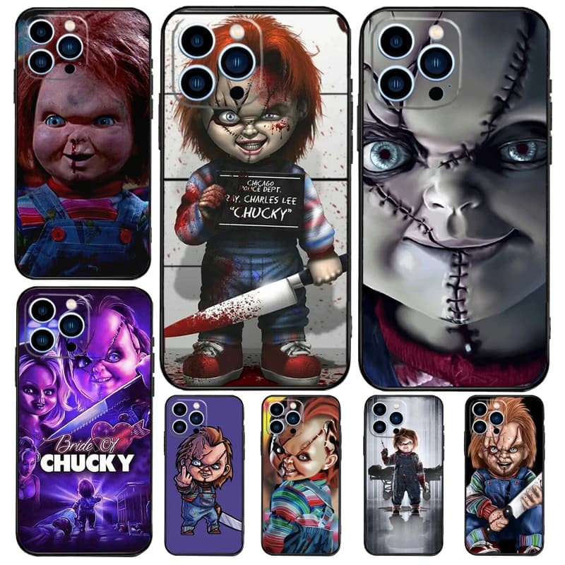 Custodia per film horror Chucky Doll per iPhone 17 Pro Max 14 13 12 11 15 16 Pro Max mini 15 Plus 16e 17 Air Cover per telefono