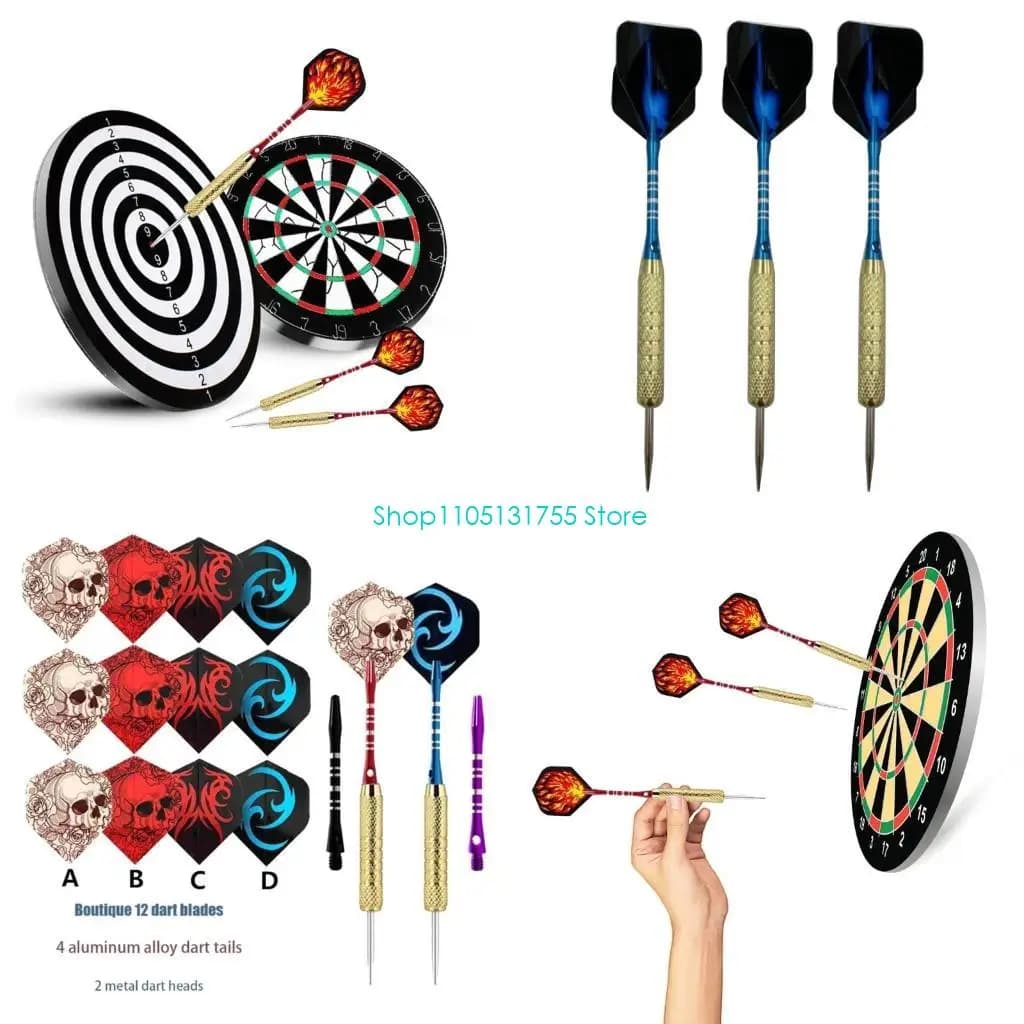 K0EF Freccette professionali con punta in acciaio Set freccette in metallo per bersagli Gioco facile da usare