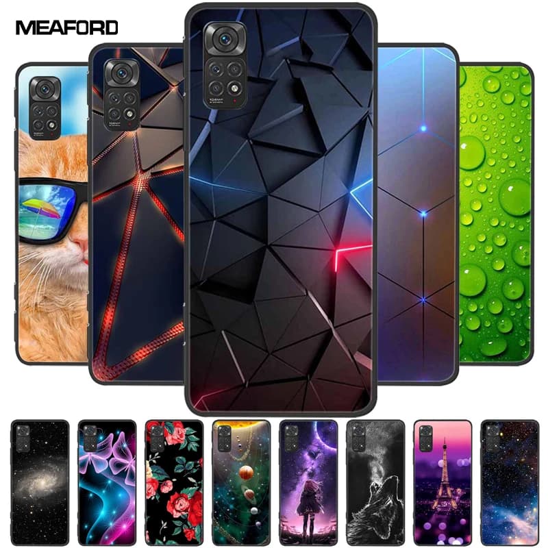 Per Redmi Note 11 Custodie Note 11S Cover posteriore in silicone morbido TPU per Xiaomi Redmi Note 11 Pro 5G Custodia per telefono Redmi Note11S 4G Coque