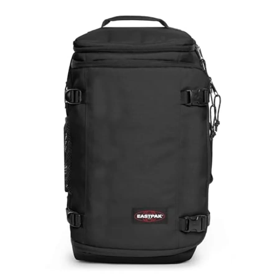 Borsa da Viaggio Convertibile in Zaino, Tessuto in Nylon, Nero, 30L Formato Cabina con Tasca per Laptop, Portabottiglie