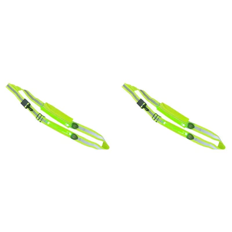 FEDI-2X Fascia Riflettente LED con Supporto per Telefono, Attrezzatura da Corsa ad Alta Visibilità con Luce Ricaricabile