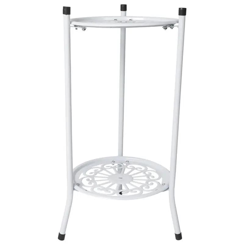 Two-Layer Elegant Metal Plant Stand Shelf Potted Plant Holder Modern Tall Plant Pot Stands For Indoor Outdoor Decor Highly Recom