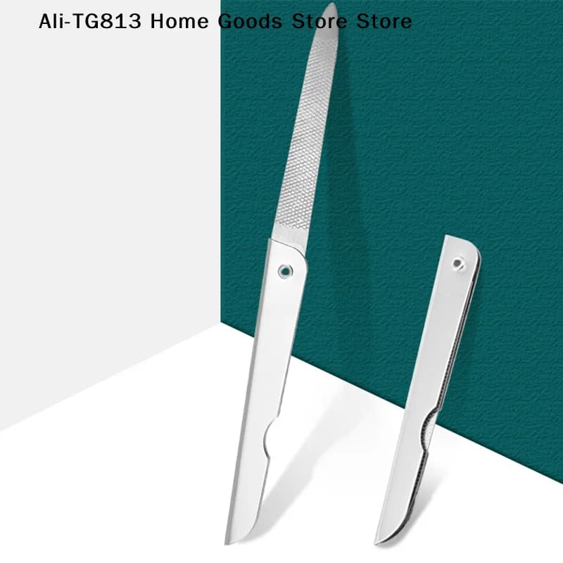 [TG813] Lime per Unghie Pieghevoli a Doppia Faccia in Acciaio Inossidabile, Formato Tascabile, Portatili per Viaggi, Strumento per Manicure e Pedicure