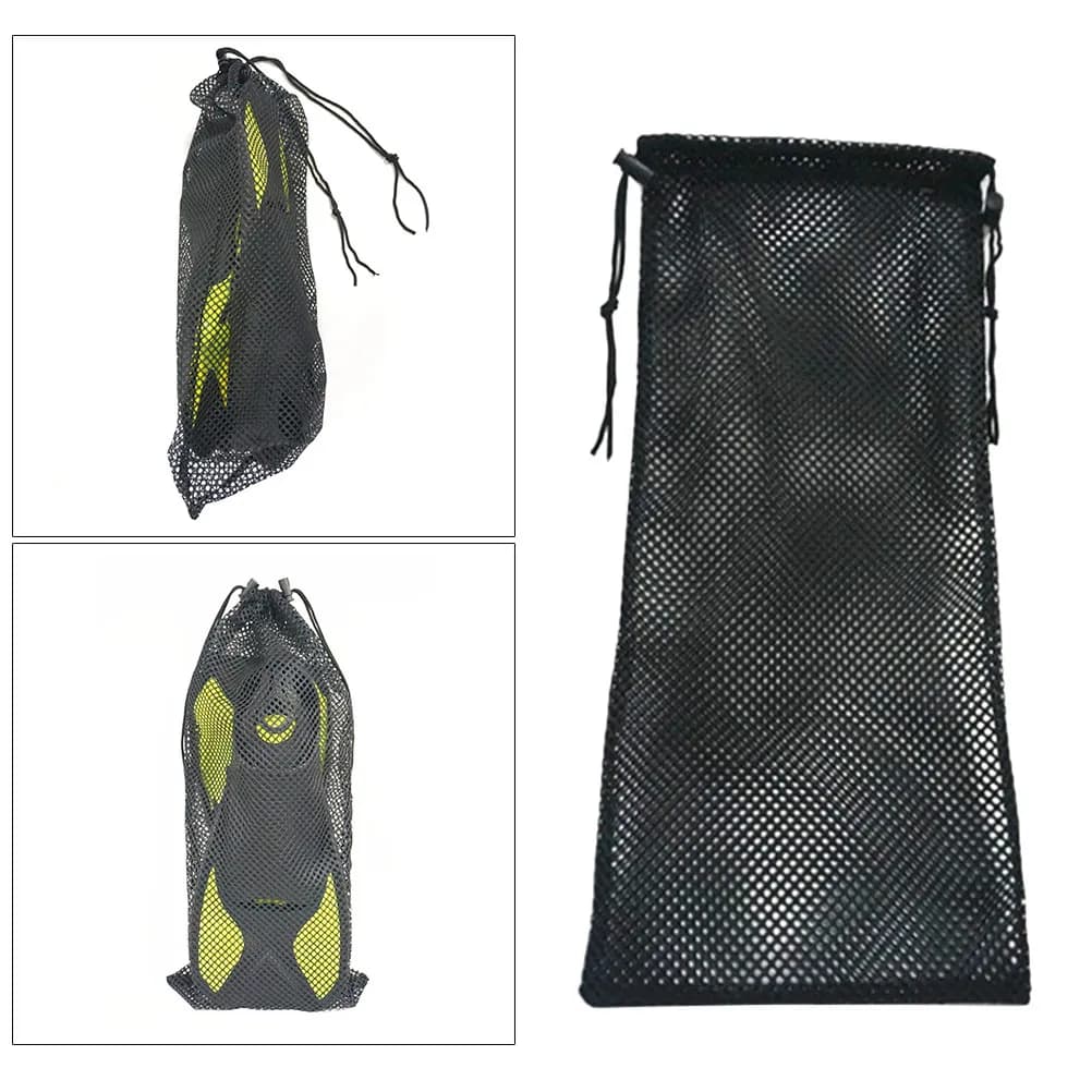 2 Pezzi Sacche a Rete con Coulisse per Snorkeling, Leggere, Pieghevoli, Traspiranti, per Spiaggia, Nuoto, Immersioni, Attrezzatura, Borsa a Rete da Palestra