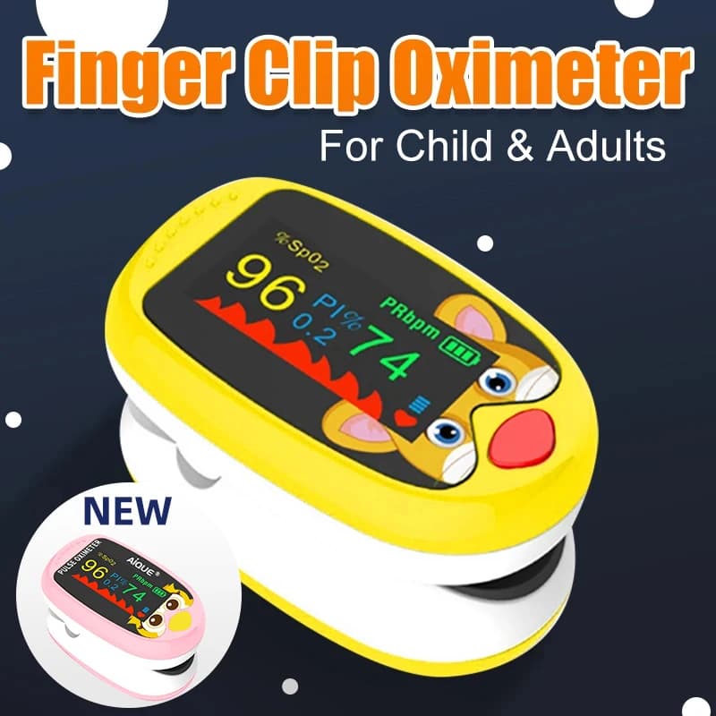 Rechargeable Medical Pulse Oximeter on the Finger for Child Blood Oxygen Meter Heart Rate Monitor&Non-Contact Infrared Thermomet