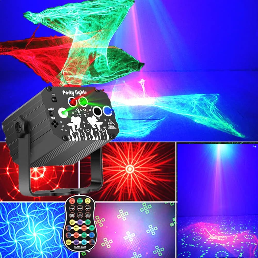 Party lights, DJ disco lights, aurora pattern strobe projector, decorative projector, for family gatherings, ambient lights