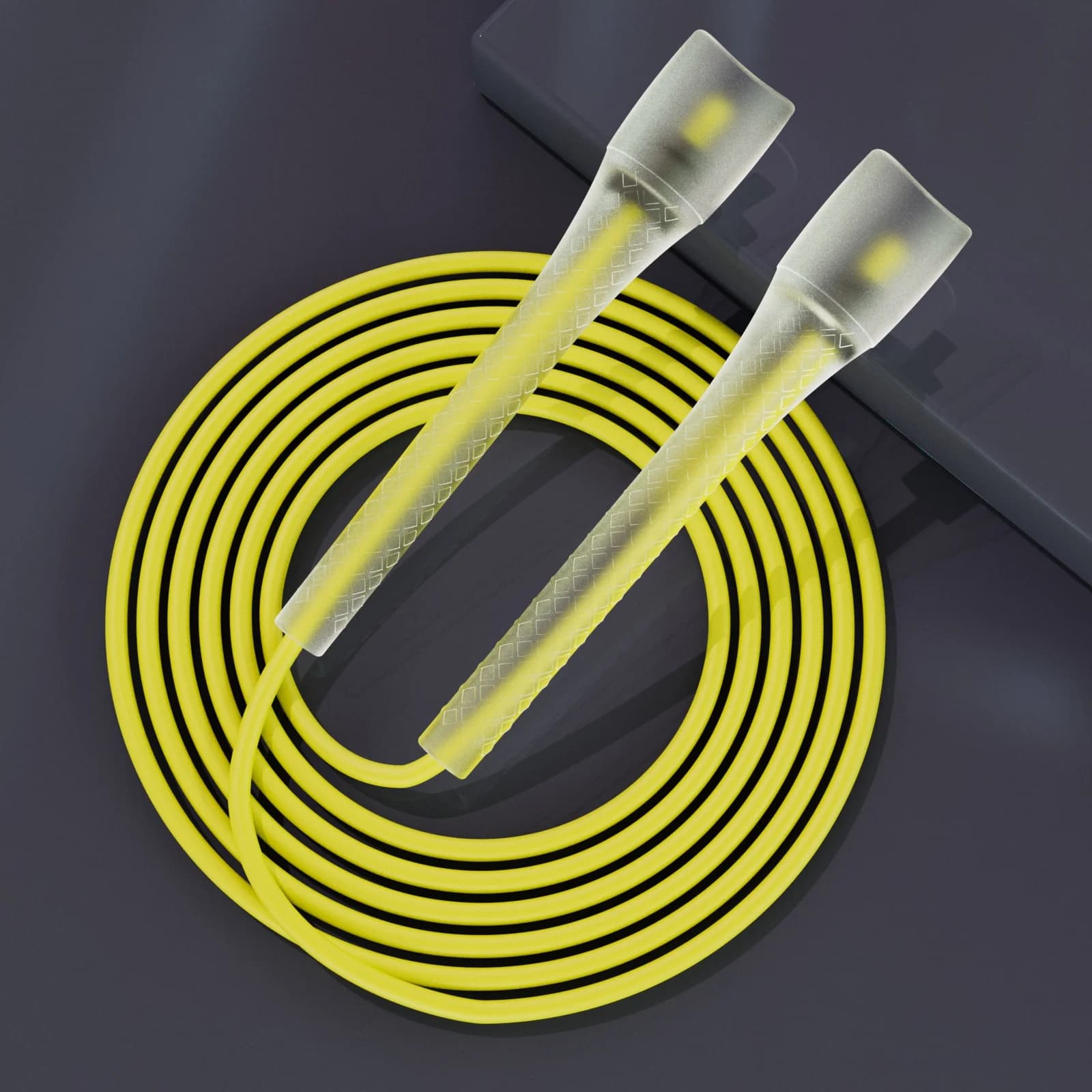 Jumping rope with non-slip handle, smooth and lightweight fitness