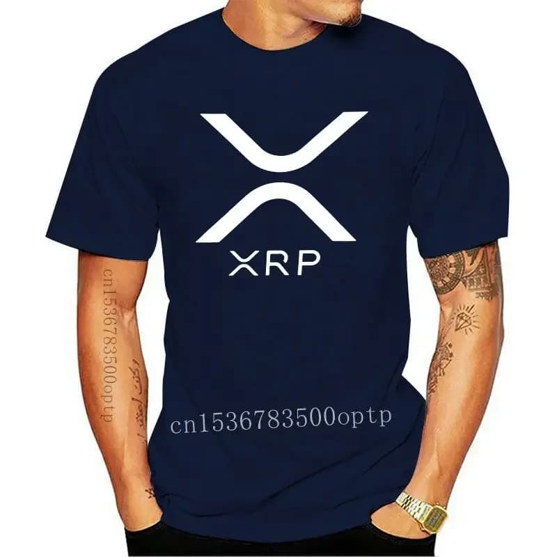100% cotone o-collo personalizzato stampato T-Shirt da uomo Ripple XRP nuovo Logo Crypto Currency Bitcoin Hodl T-Shirt Top Tee Plus Size