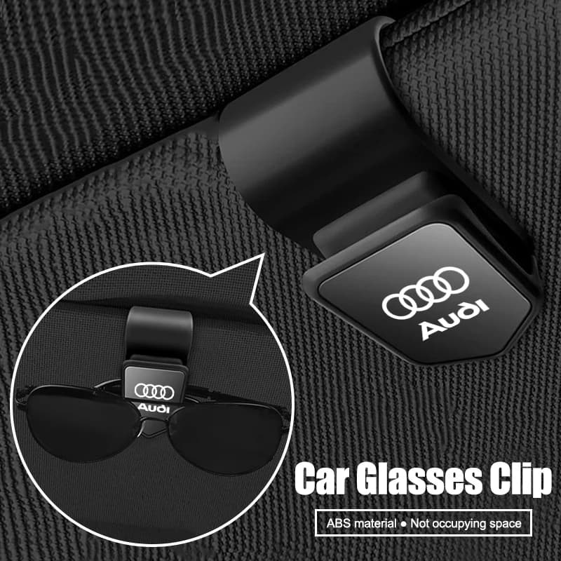For Audi Q5 Q7 Q3 A3 A4 A6 A5 B5 A1 A8 Q8 Q2 A7 Quattro TT S3 S4 RS Fashion Car Sun Visor Glasses Clip Eyeglasses Storage Holder