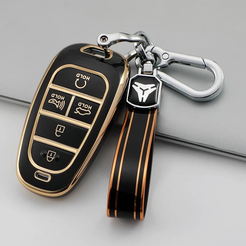 5/6 Buttons TPU Car Key Case Remote Fob Cover Holder Shell for Hyundai Santa Fe Tucson 2022 Nexus NX4 Atos Prime Solaris 2021