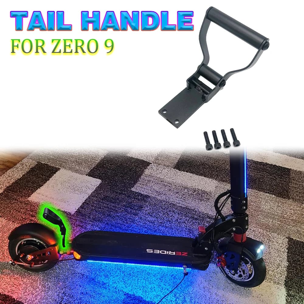 Per scooter elettrico Zero 9 Maniglia portatile nera in acciaio inossidabile di accessori per scooter elettrici Maniglia parte maniglia coda