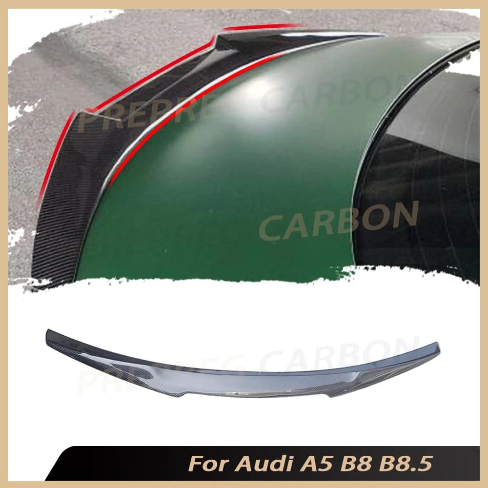 Kit corpo spoiler bagagliaio posteriore in fibra di carbonio per Audi A5 B8 B8.5 Coupe 2 porte 2008-2017 FRP bagagliaio posteriore spoiler accessori auto