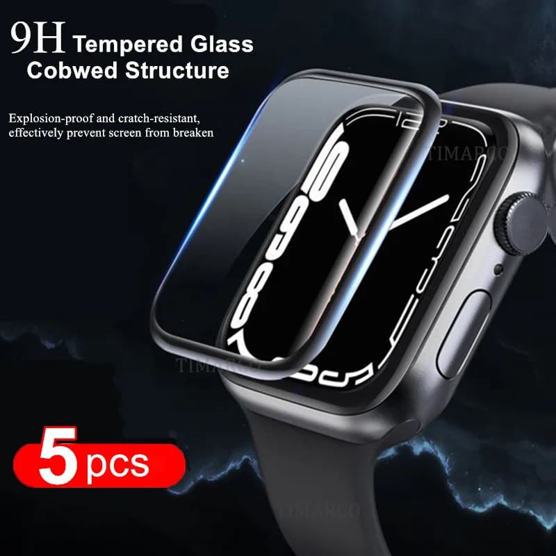 Pellicola salvaschermo per Apple Watch 45MM 44MM 41MM 38MM 40MM 42MM pellicola temperata completa per iWatch Series 8 7 6 SE 5 4 3 non vetro