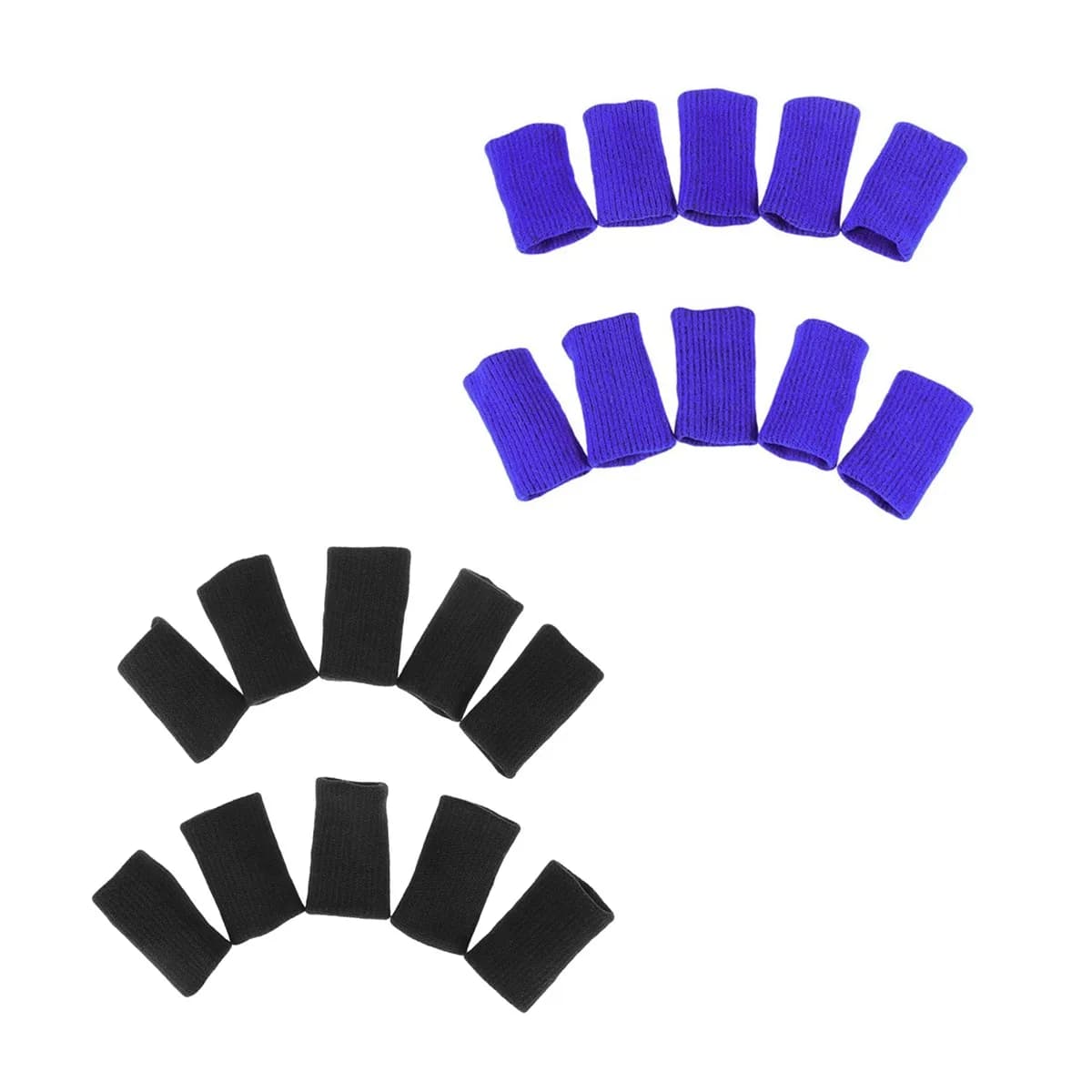 20 Pezzi Protezioni per Dita Traspiranti ed Elastiche, Supporto per Dita per Basket, Pallavolo, Baseball, Tennis, Badminton, Alleviamento del Dolore