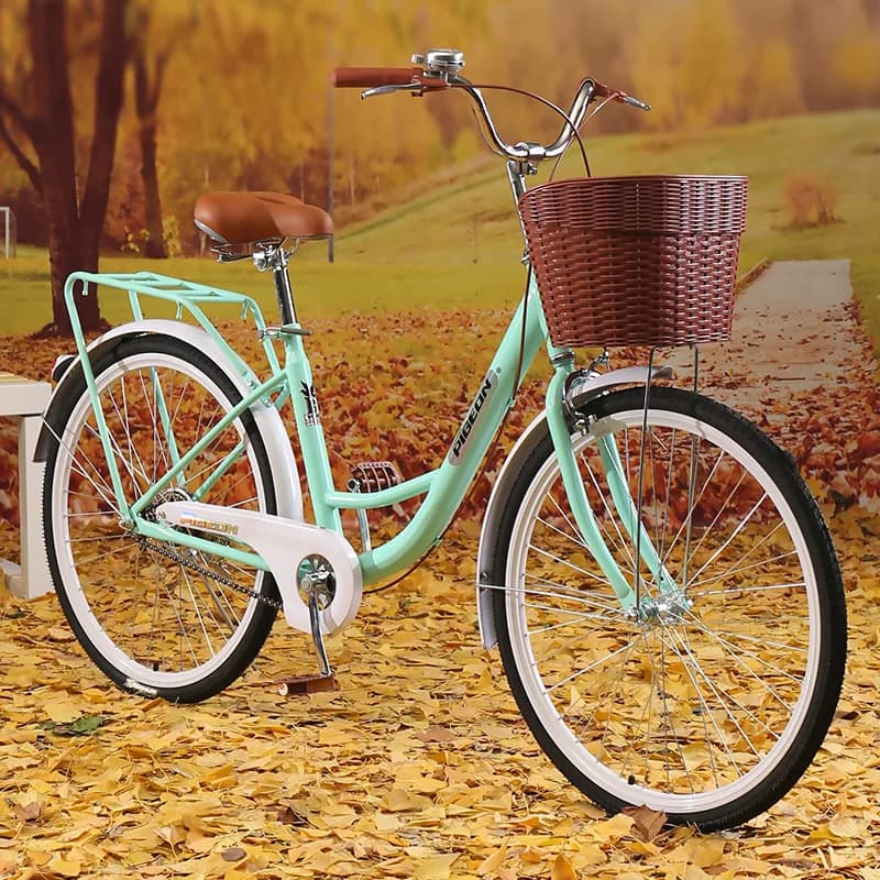 Bicicletta da pendolare unisex leggera da 24/26 pollici Bicicletta da pendolarismo per ufficio per studenti